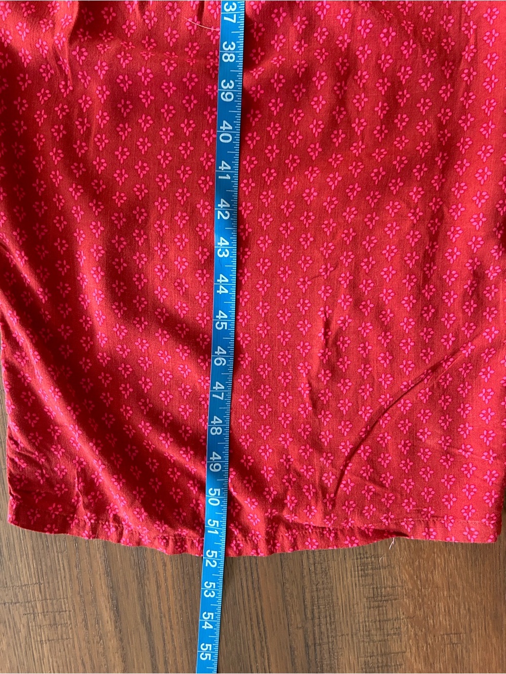 Knox Rose Rust-Red Wide Leg Smocked Jumpsuit Boho Cottagecore Size L - Picture 8 of 9
